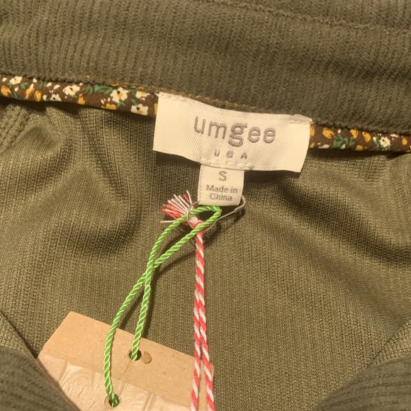 NWT! Umgee cordouroy button front western dress in olive green. Size small. - Picture 5 of 5